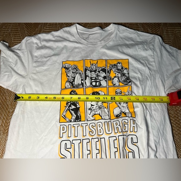 Marvel X Junk Food Men's Pittsburgh Steelers Avengers Short Sleeve Tee,Size L - Picture 5 of 8